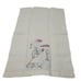 Vtg 60s Embroidered Linen Hand Towel Set Kitschy Vanity Bathroom Prop Display