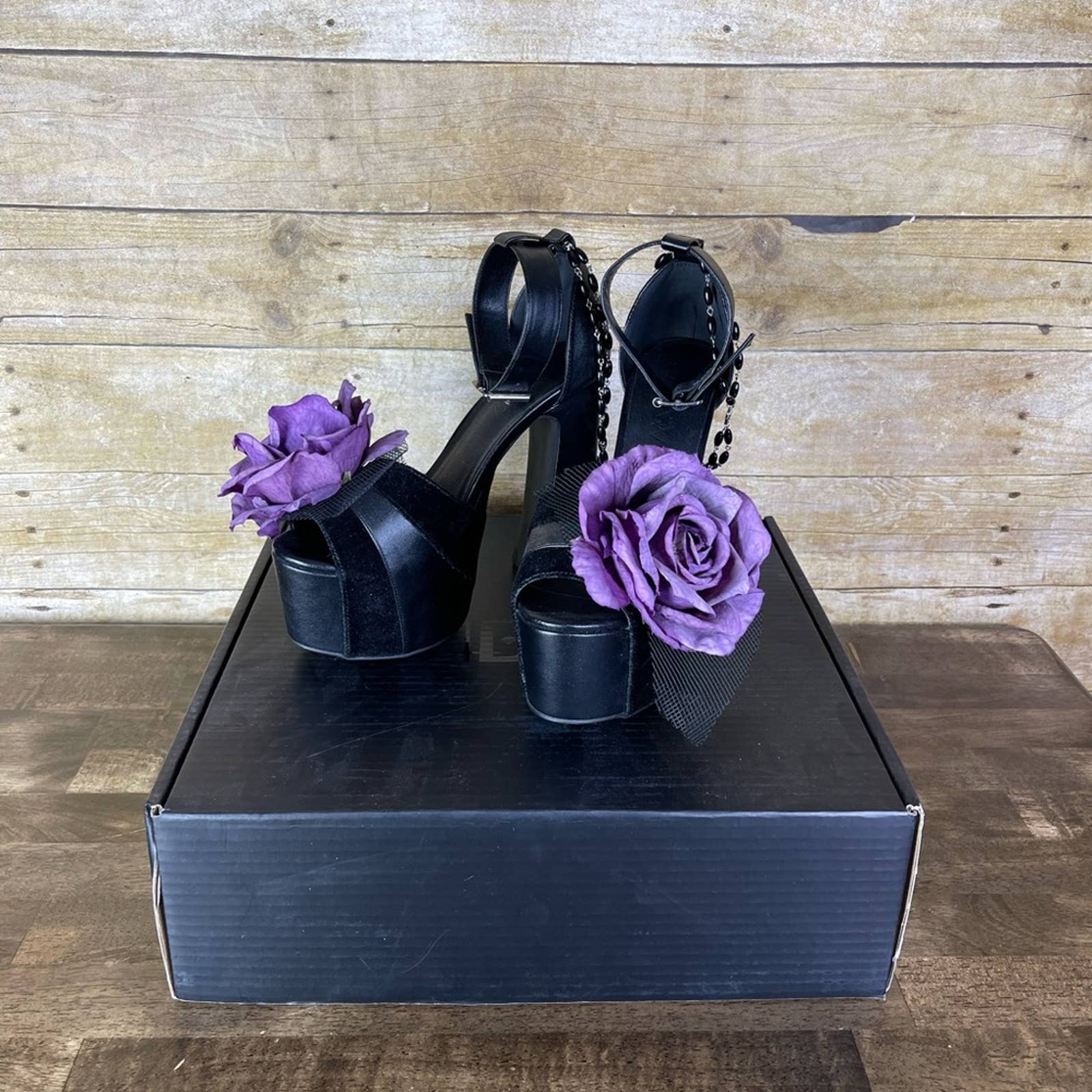 Widow The Wilted Lover Platform Heels Goth Gothic Romantic Vampire US 7