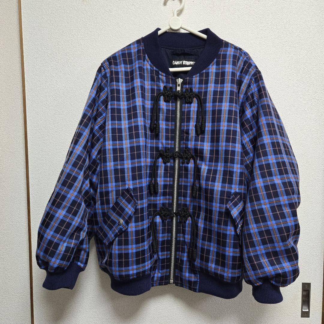 ジャケット・アウター candystripper CHINA CHECK MA-1 Brand New Candy Stripper CHINA CHECK MA-1 Blue