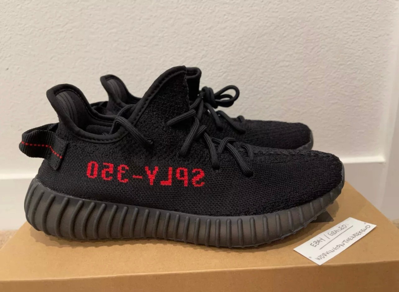 New adidas Yeezy 350 Black Red Size 4.5-7