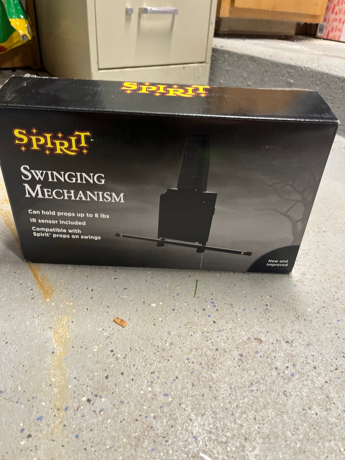 Spirit Halloween animated swinging mech