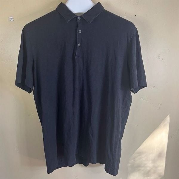 Theory Men's Polo Shirt Size XL Black Preppy Short Sleeve Staple Country Club