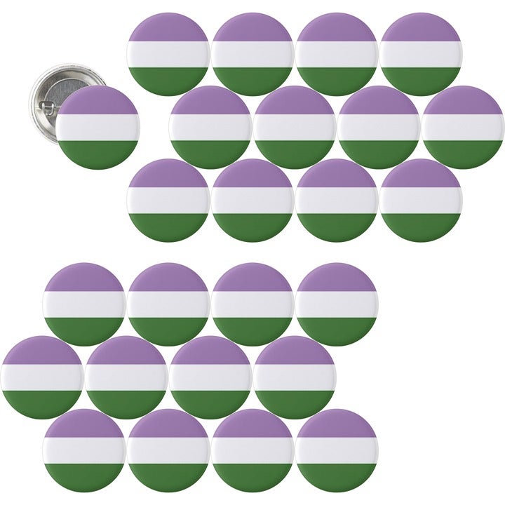 1.5” Set of x25 Genderqueer Pride Flag Pins