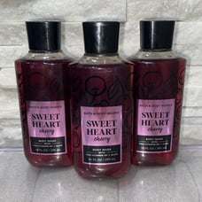 Bath & Body Works Sweet Heart Cherry Body Wash X3 Bundle Valentine’s Day