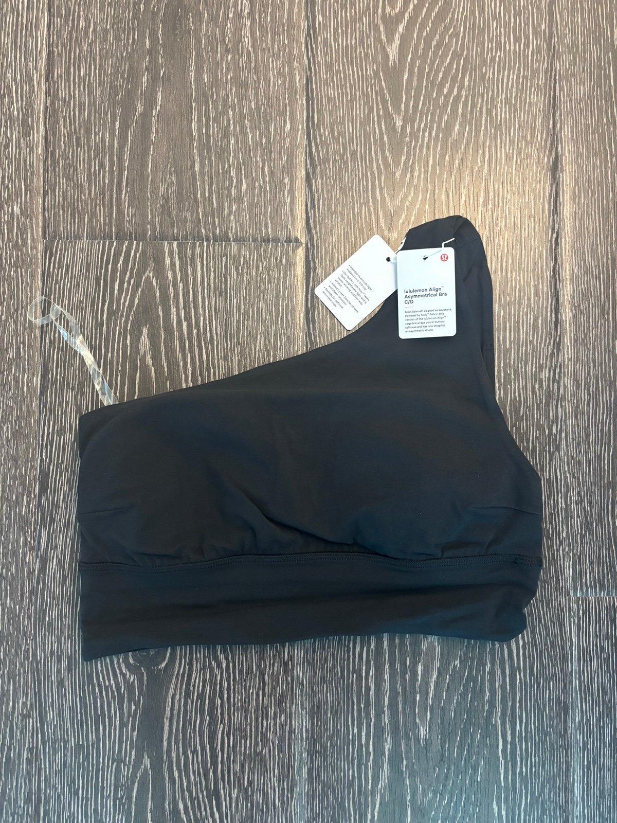 lululemon Align Asymmetrical Bra C/d cup Black size 8 with pads