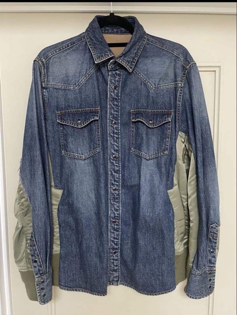 sacai 21SS Docking Denim Shirts