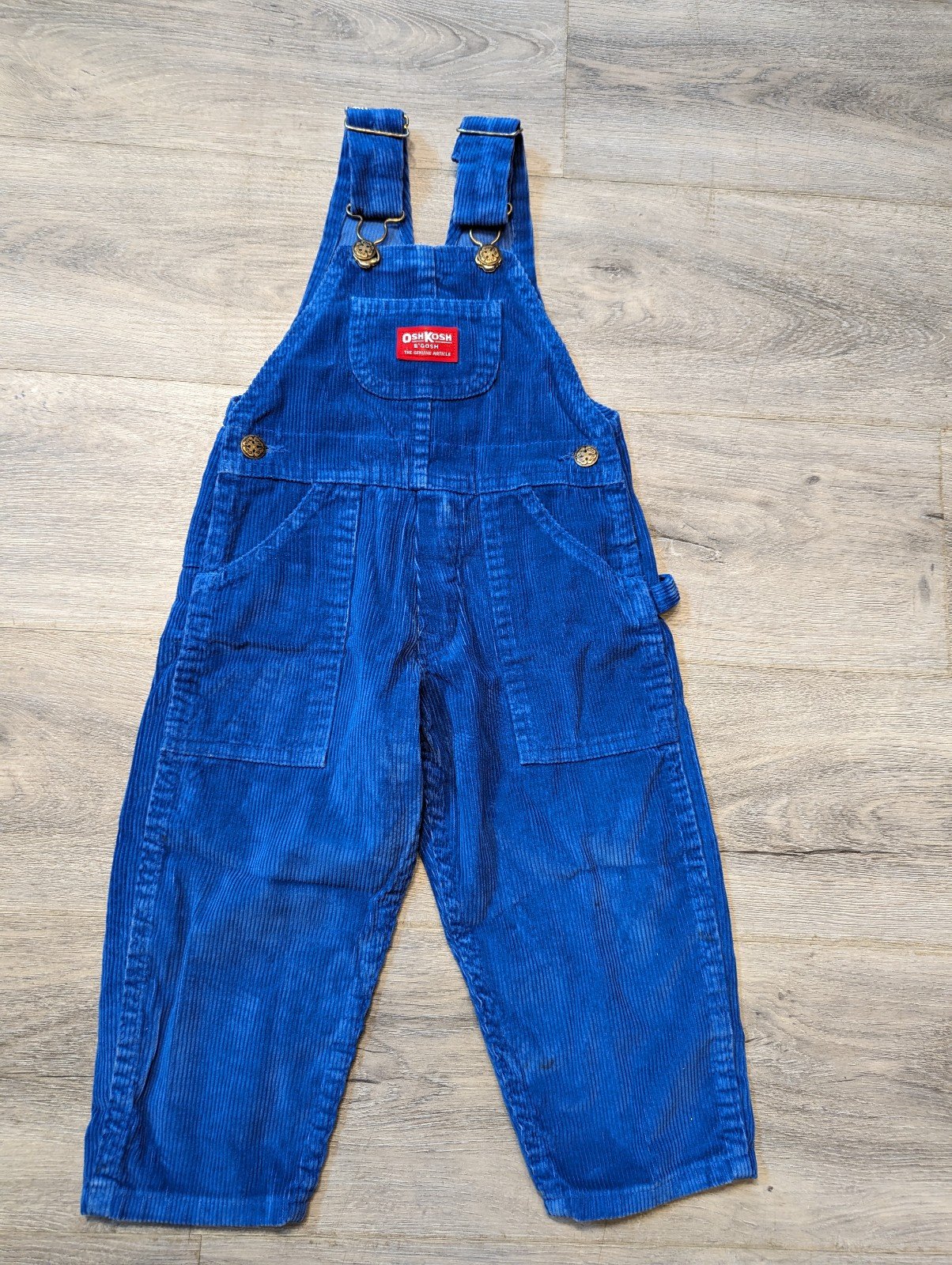 Osh Kosh B'Gosh Unisex Blue Corduroy Bib Overalls Size 3T