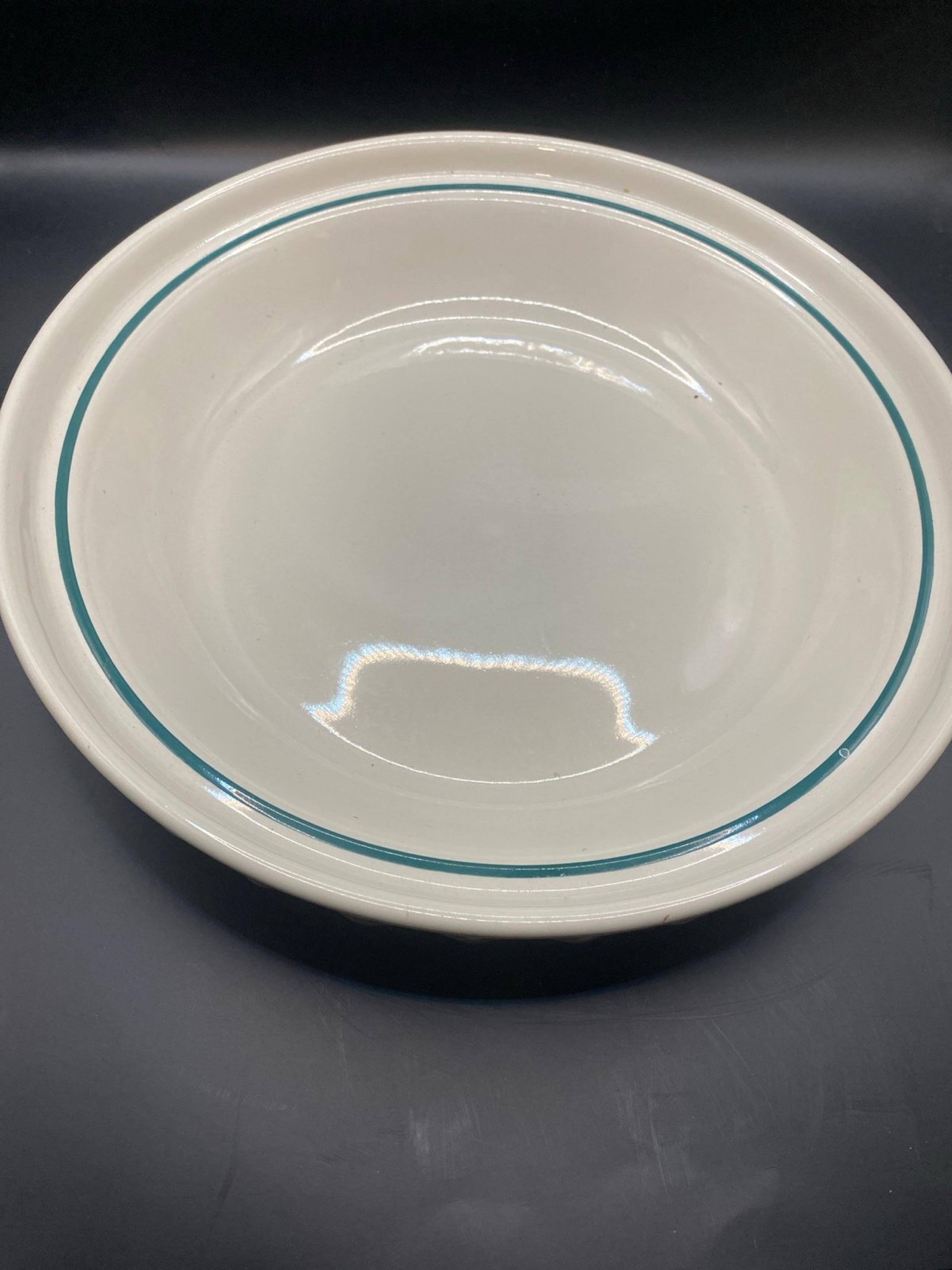 Longaberger Pottery Woven Traditions Classic Green 10" Pie Plate