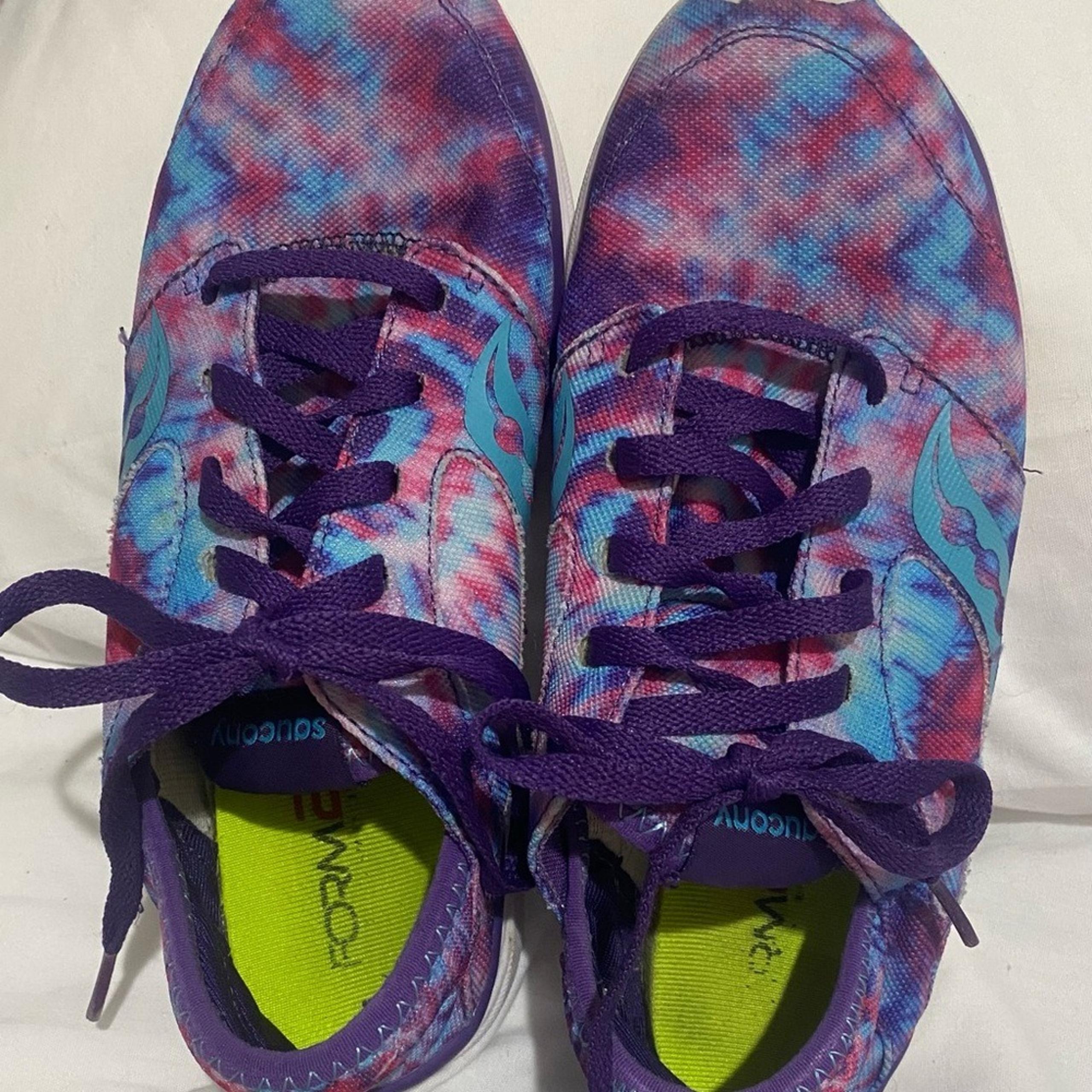 Saucony Kids' Tie-Dye Sneakers in Purple and Blue