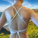 Crop Top Halter Multicolor SM MED Handcrafted Festival Crocheted Pastels