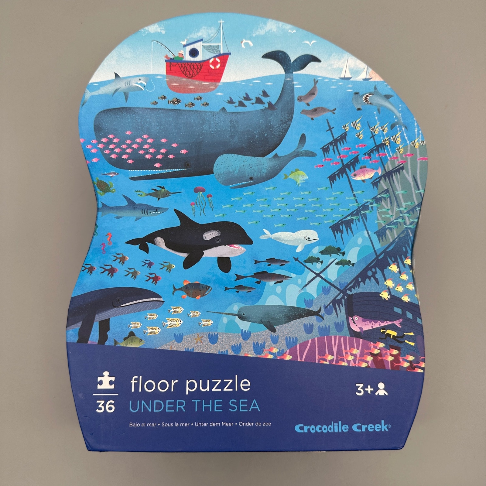 Crocodile Creek Under The Sea 36pc Floor Puzzle Complete Excellent giant puzzle