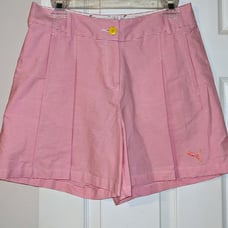 Puma Golf Pink & White Pleated Golf Shorts Women's NWOT Size 6