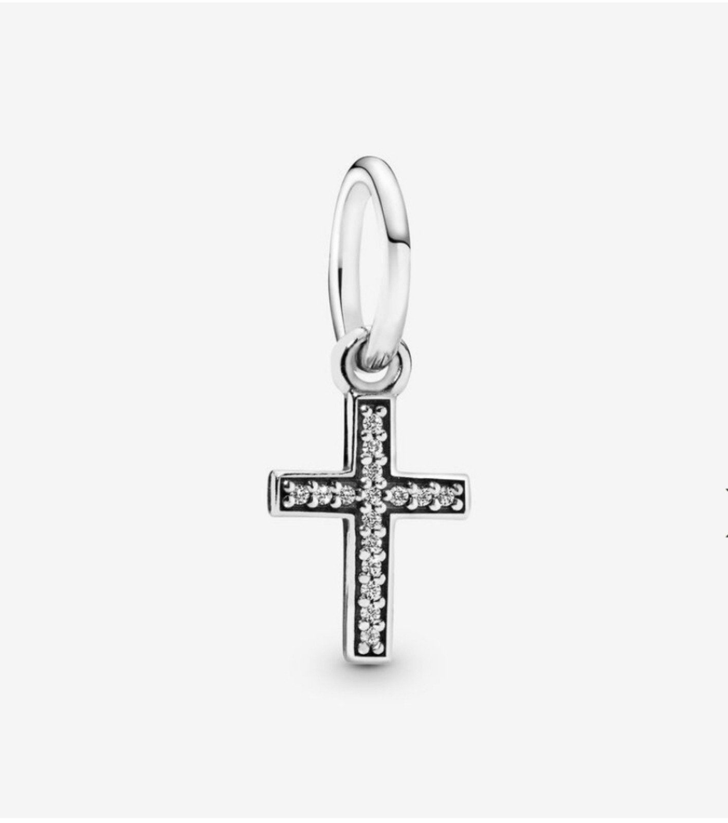 PANDORA SYMBOL OF FAITH CROSS CLEAR CZ DANGLE CHARM 791310CZ