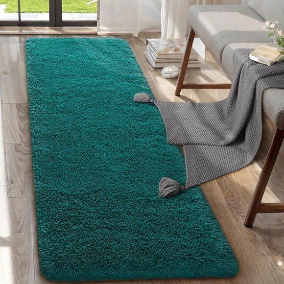 NEW Shag 2x6 Runner Rug for Bedroom, Washable Rugs Runners with Memory Foam