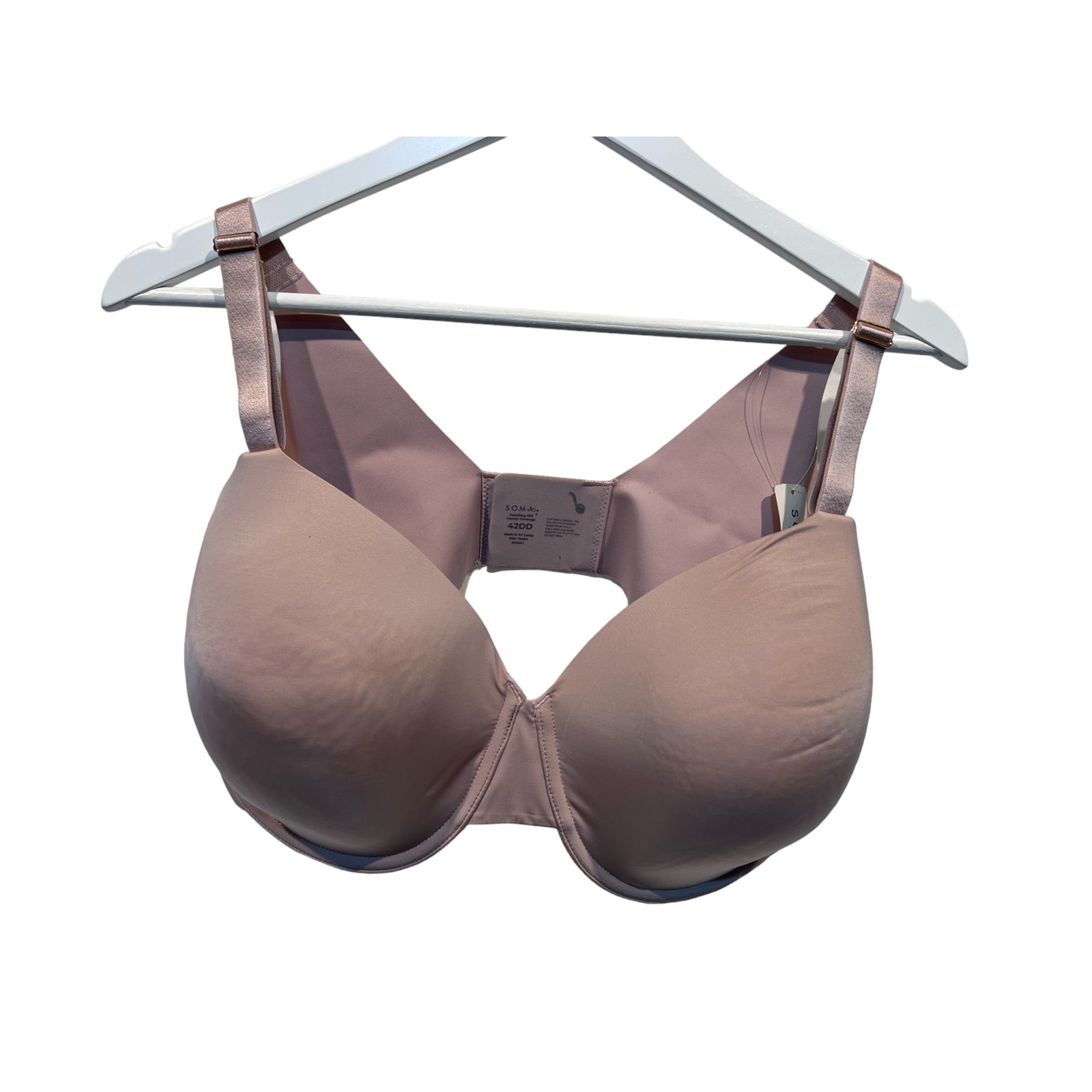 Soma Bra Beige Vanishing 360 Perfect Coverage Underwire Size 42DD MSRP 60 NEW