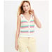 NWT LOFT White Rainbow Striped Button Sweater Tank - SIZE MEDIUM