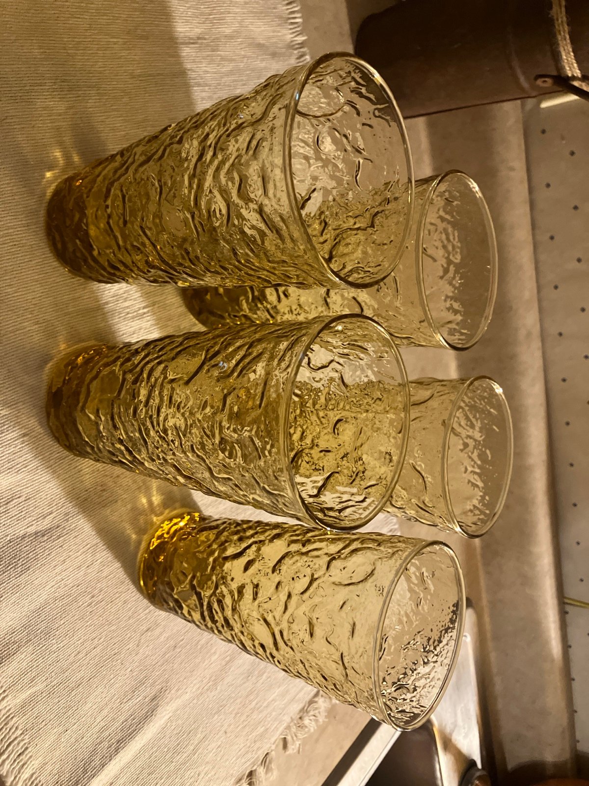 Set of  5 Vintage glass tumblers