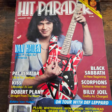 Eddie Van Halen Hit Parader Magazine January 1984 Scorpions, Sab, Kiss, Benatar