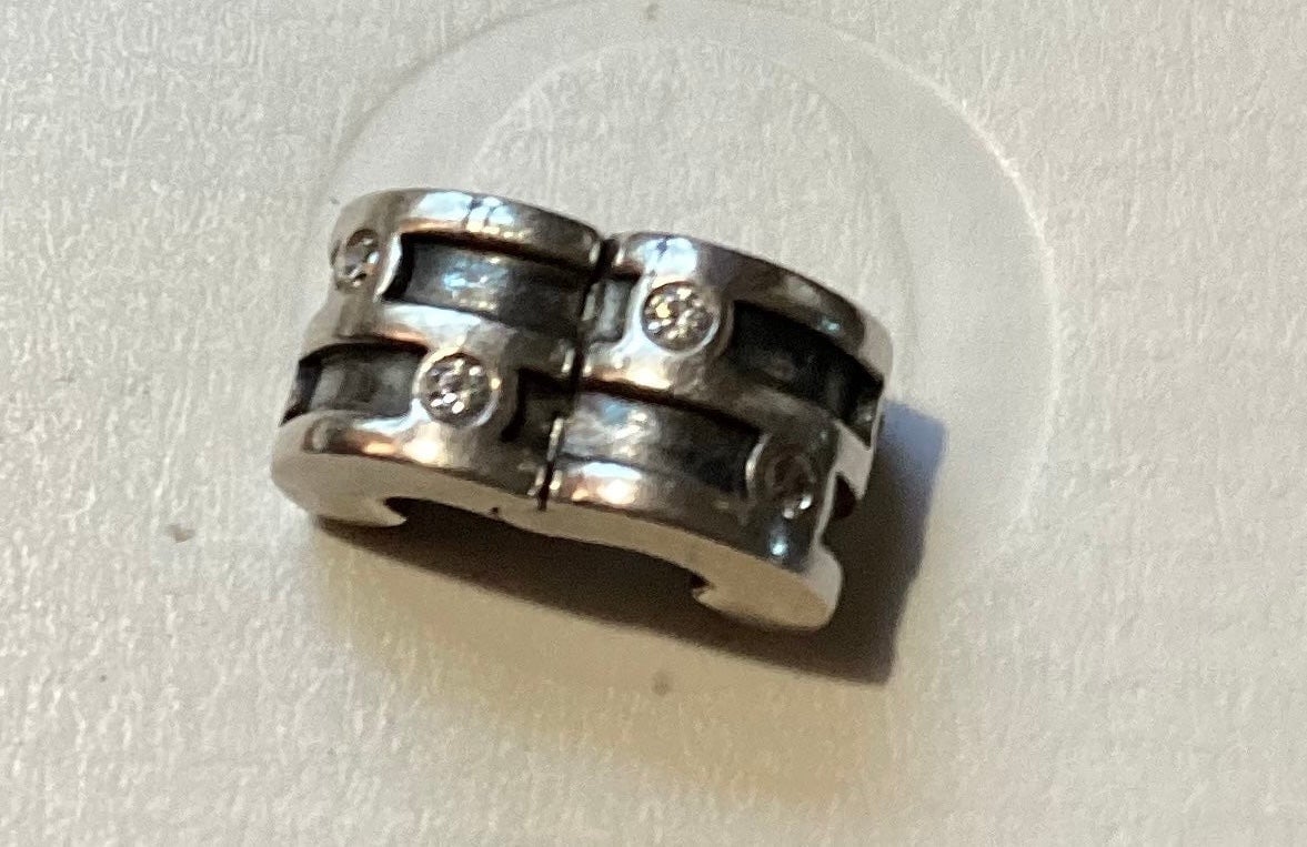 Pandora retired Clip clear Cz excellent condition 925 ale