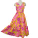Lilly Pulitzer Bri V-Neck Cotton Midi Dress Calla Yellow Floral Coral 10 NWT