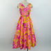 Lilly Pulitzer Bri V-Neck Cotton Midi Dress Calla Yellow Floral Coral 10 NWT