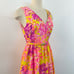 Lilly Pulitzer Bri V-Neck Cotton Midi Dress Calla Yellow Floral Coral 10 NWT