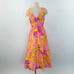 Lilly Pulitzer Bri V-Neck Cotton Midi Dress Calla Yellow Floral Coral 10 NWT