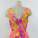 Lilly Pulitzer Bri V-Neck Cotton Midi Dress Calla Yellow Floral Coral 10 NWT