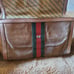 Gucci Ophidia Suede Sherry Web Striped Clutch Crossbody Two Way Bag Authentic