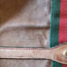 Gucci Ophidia Suede Sherry Web Striped Clutch Crossbody Two Way Bag Authentic