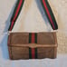 Gucci Ophidia Suede Sherry Web Striped Clutch Crossbody Two Way Bag Authentic