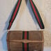 Gucci Ophidia Suede Sherry Web Striped Clutch Crossbody Two Way Bag Authentic