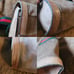 Gucci Ophidia Suede Sherry Web Striped Clutch Crossbody Two Way Bag Authentic