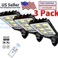 3PCS Outdoor Solar Wall Light LED Motion Sensor Bright Flood Street Lamp 3 Modes
