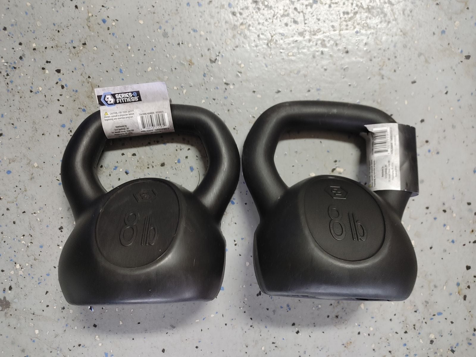 kettlebell 8lb set workout fitness black