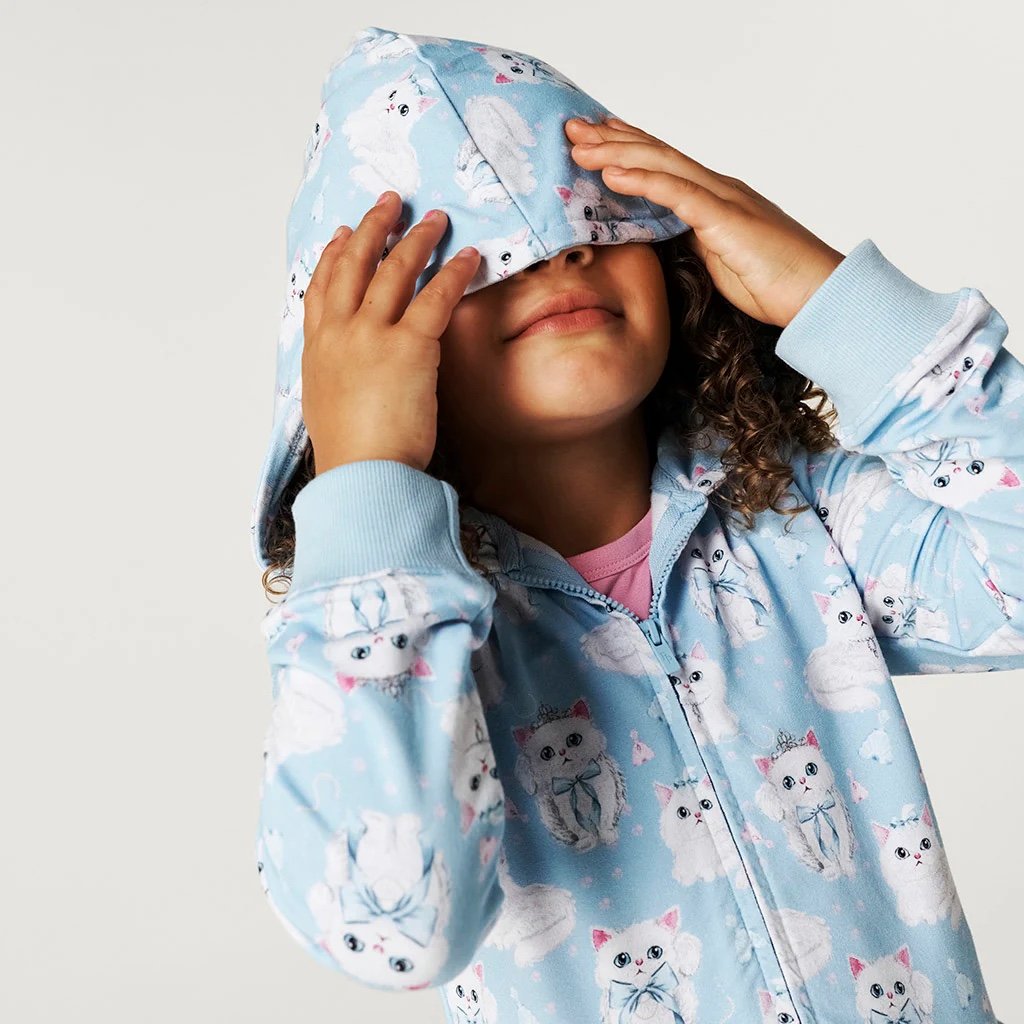 Posh Peanut Dixie Cat Peplum Hoodie 7/8