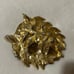 Gold lion Laloon vintage belt buckle
