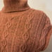 Kerisma Tan Cable Knit Turtleneck High Low Sweater Vest