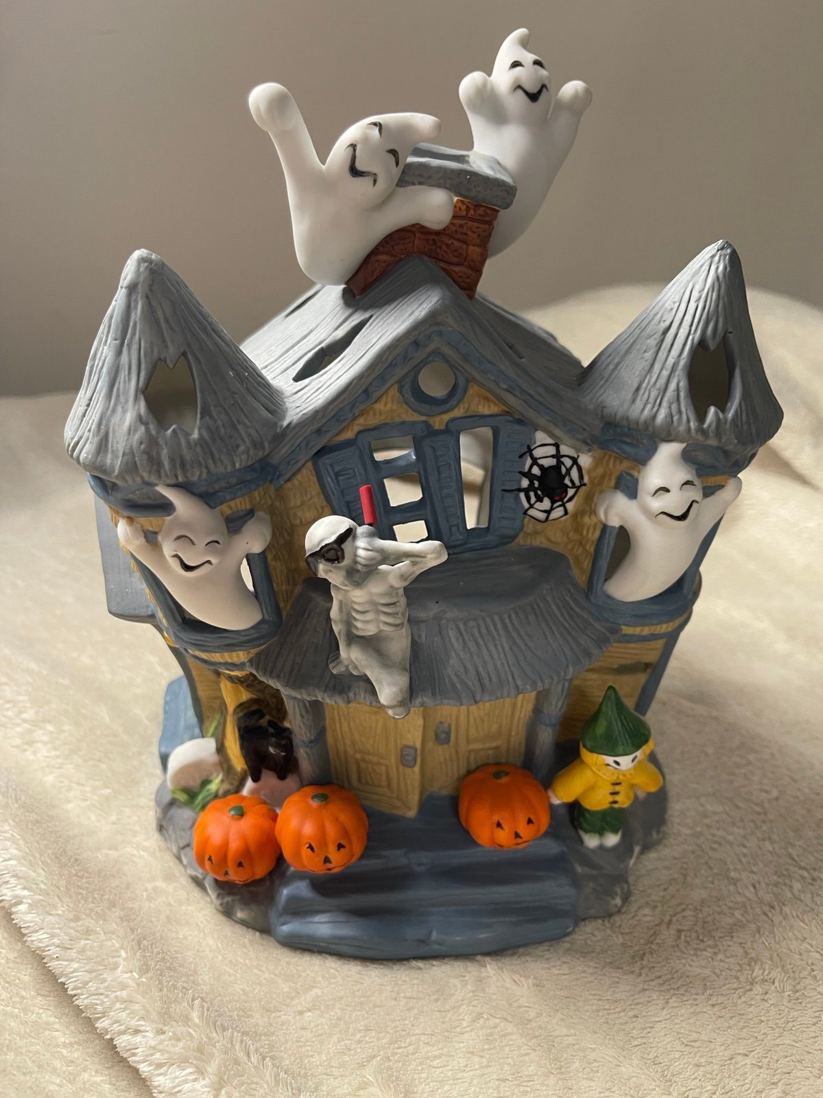 Vintage PartyLite Halloween - Haunted House Tealight Harvest Candle Holder - P73
