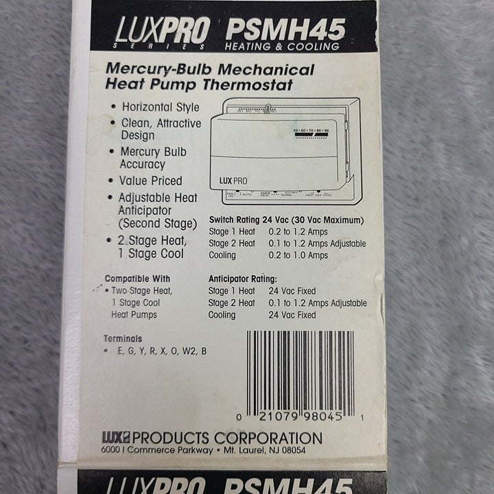 NEW! Luxpro PSMH45 Line Voltage Thermostat - Heat Only - NIB
