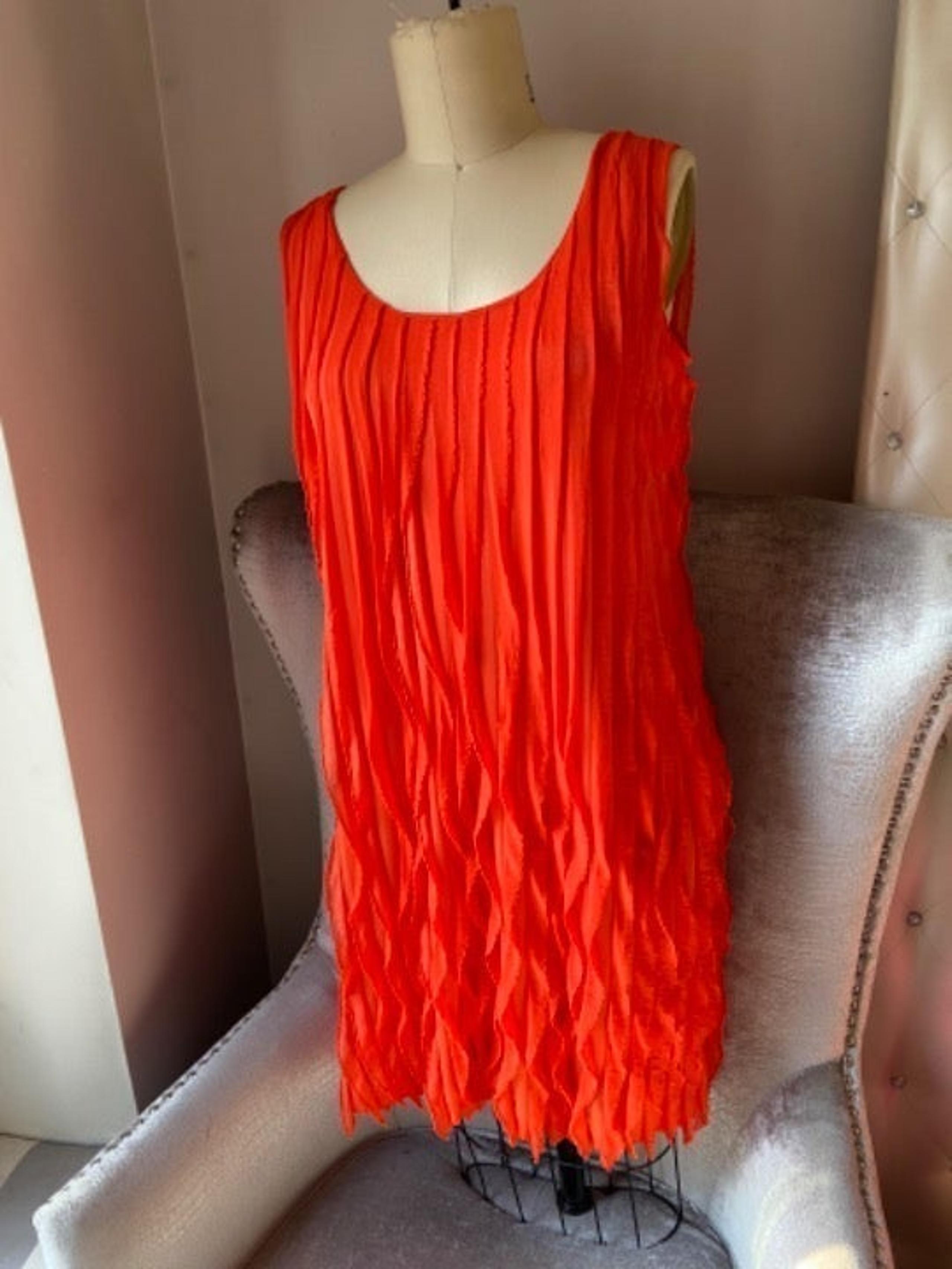 Bright orange dress