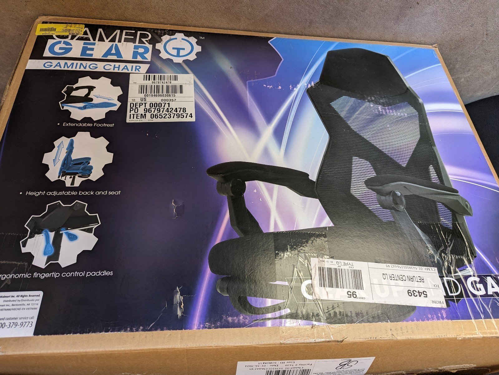 Gearbox gaming chair