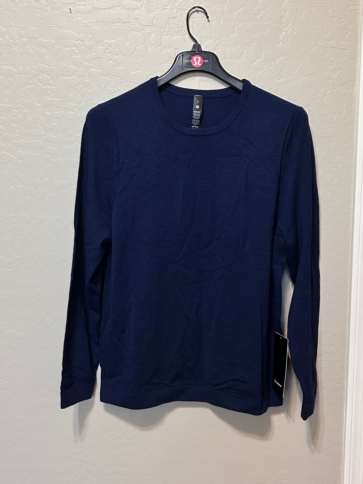 NWT128 LULULEMON New Venture Crewneck Sweater - HTTN Dark Blue - Size XL