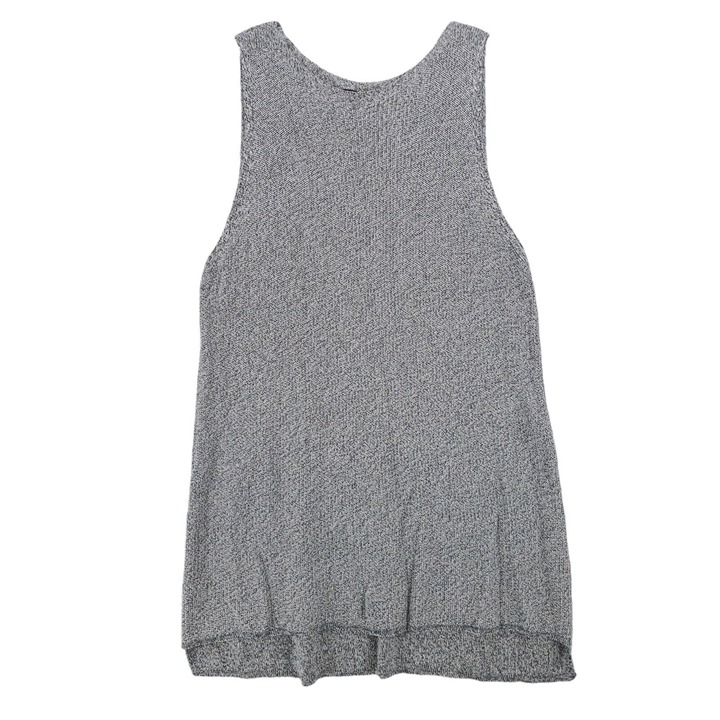 EILEEN FISHER Sleeveless Tencel Lyocell Knit Dress Marled Loose Knit Size LARGE?