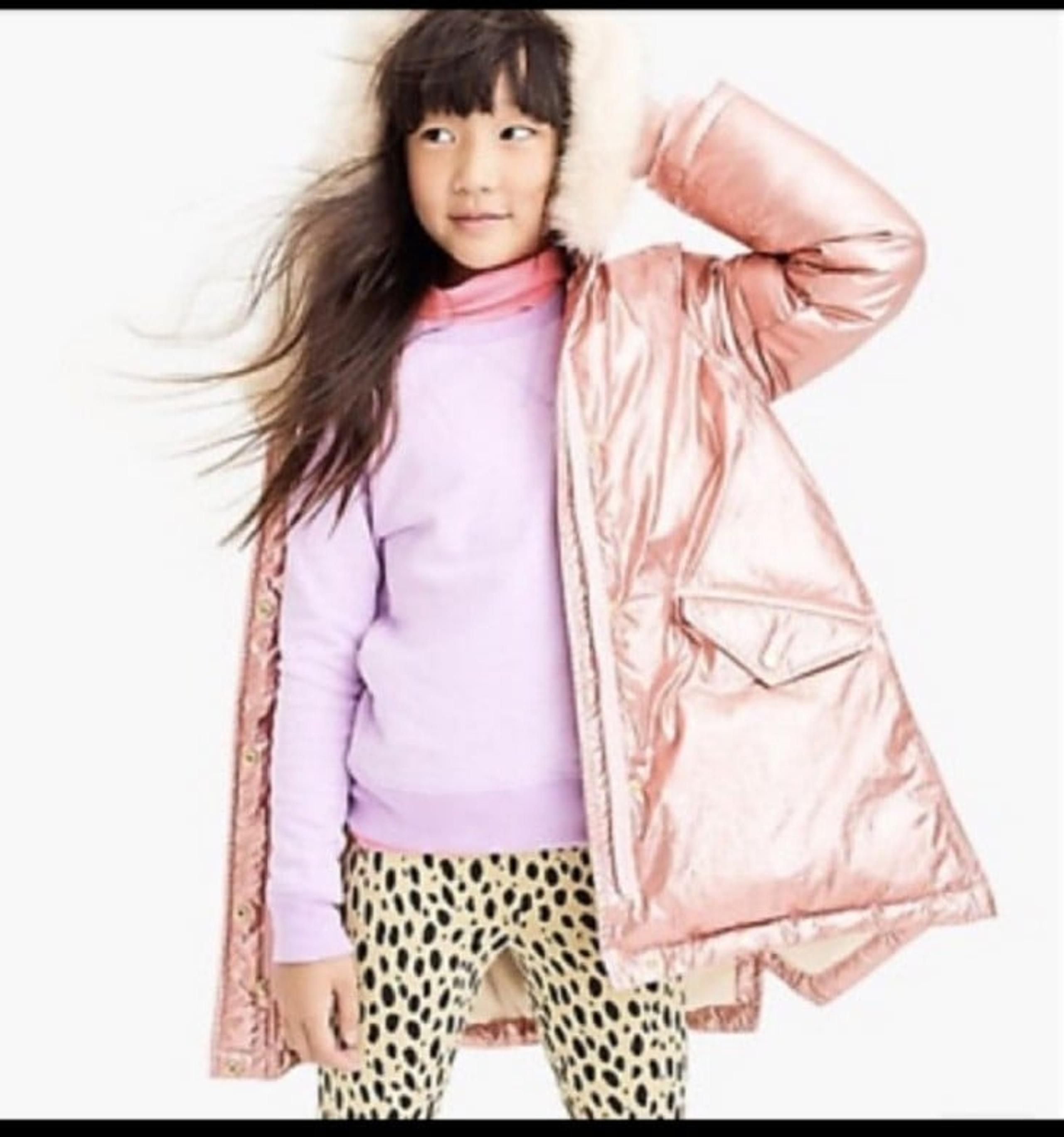 Crewcuts by J.crew Girls' Metallic Puffer Jacket, Rose Gold