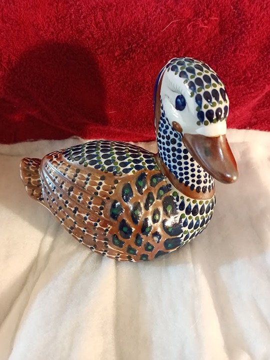 Vintage Tonala Pottery Duck