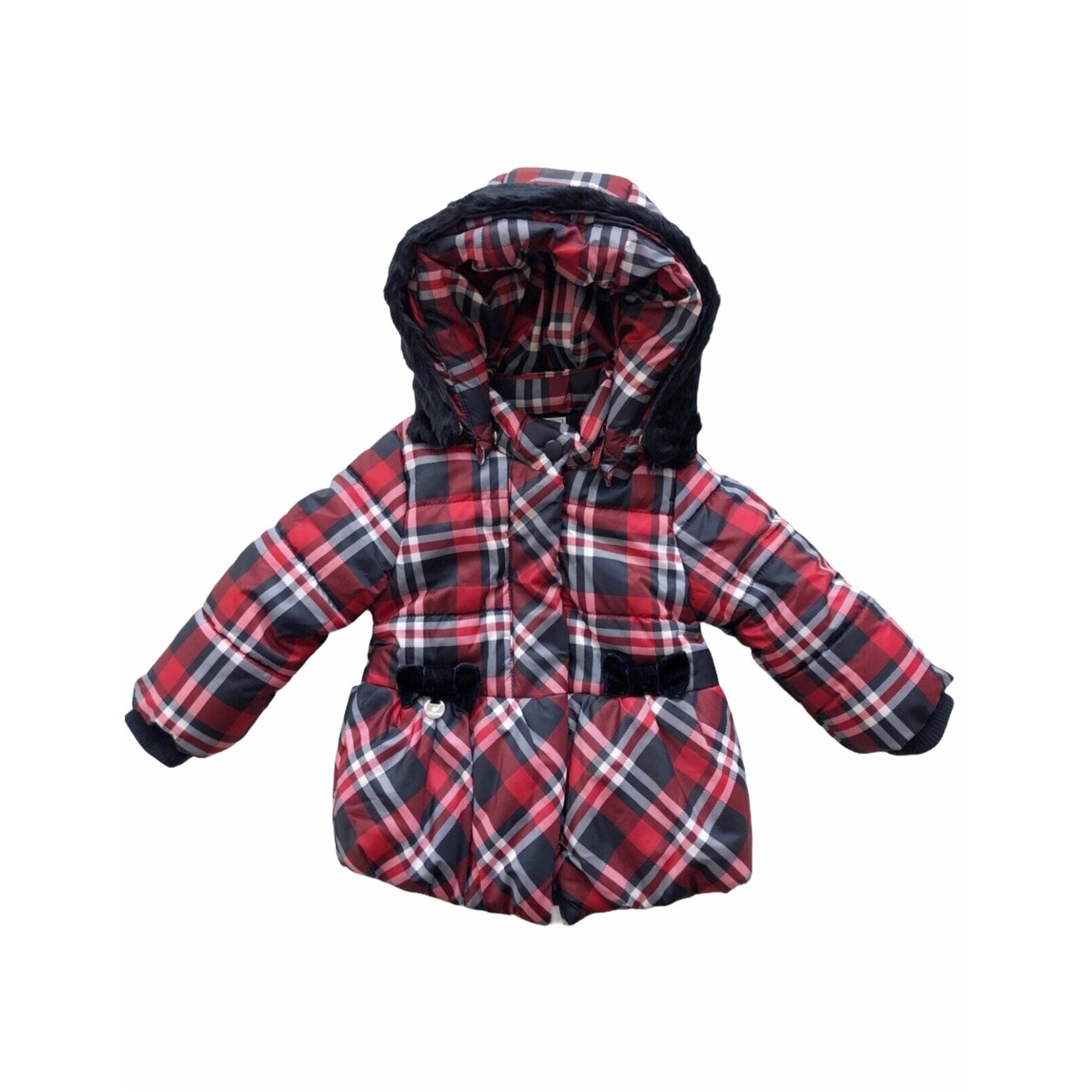 NWOT Mayoral Plaid Puffer Coat Size 12m
