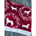 Christmas Dogs Silhouette Snowflake Wreath Plush Sherpa Holiday Throw Blanket