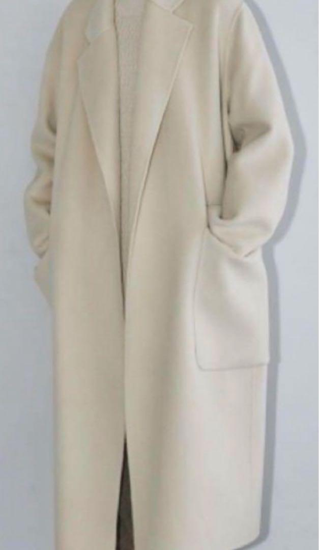 Wool Overcoat, Todayful, Ecru, Long Coat