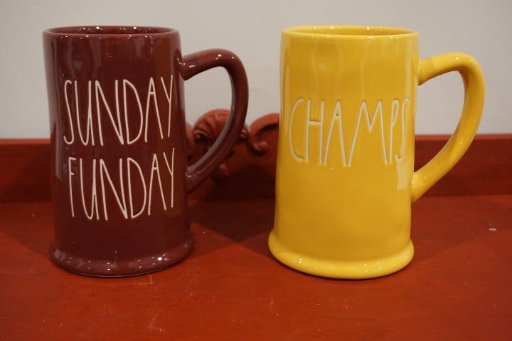 Rae Dunn Sunday Champs Beer Mugs